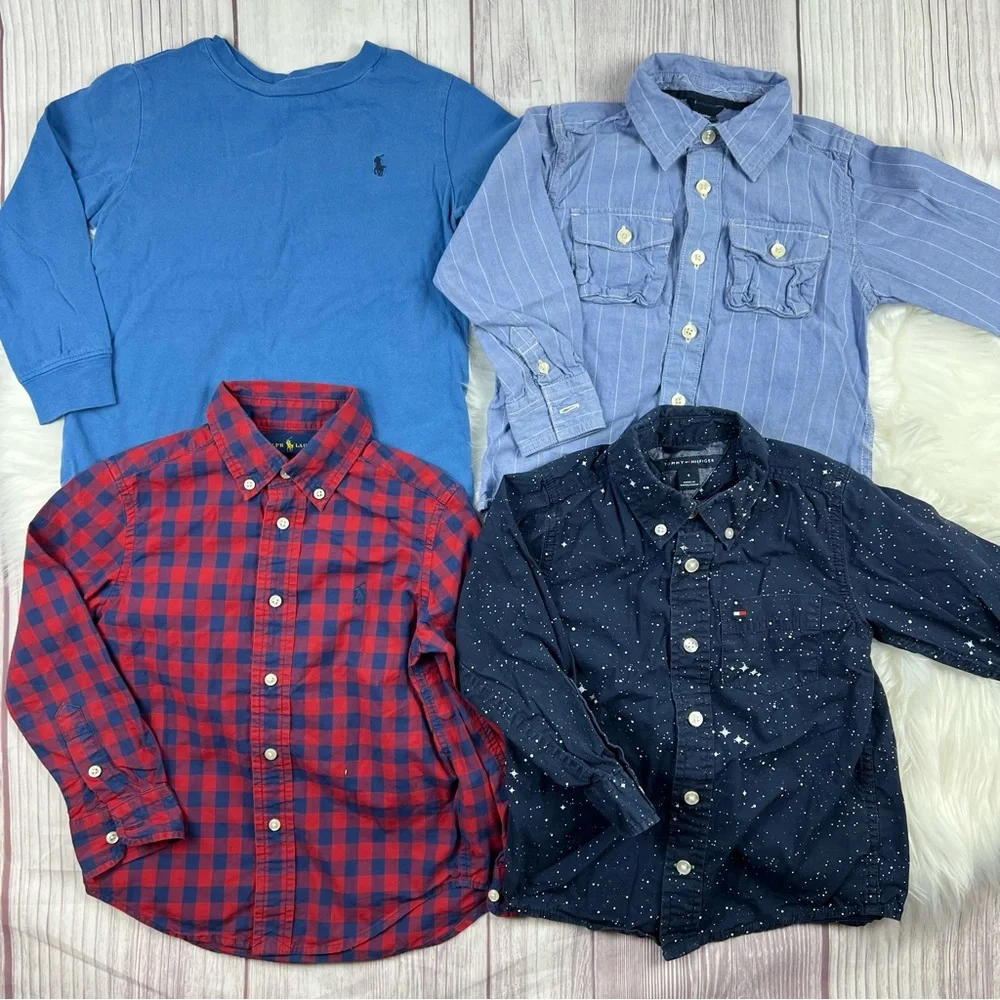 4T Boy Assorted Brand Fall Winter Clothing Bundle Long Sleeve